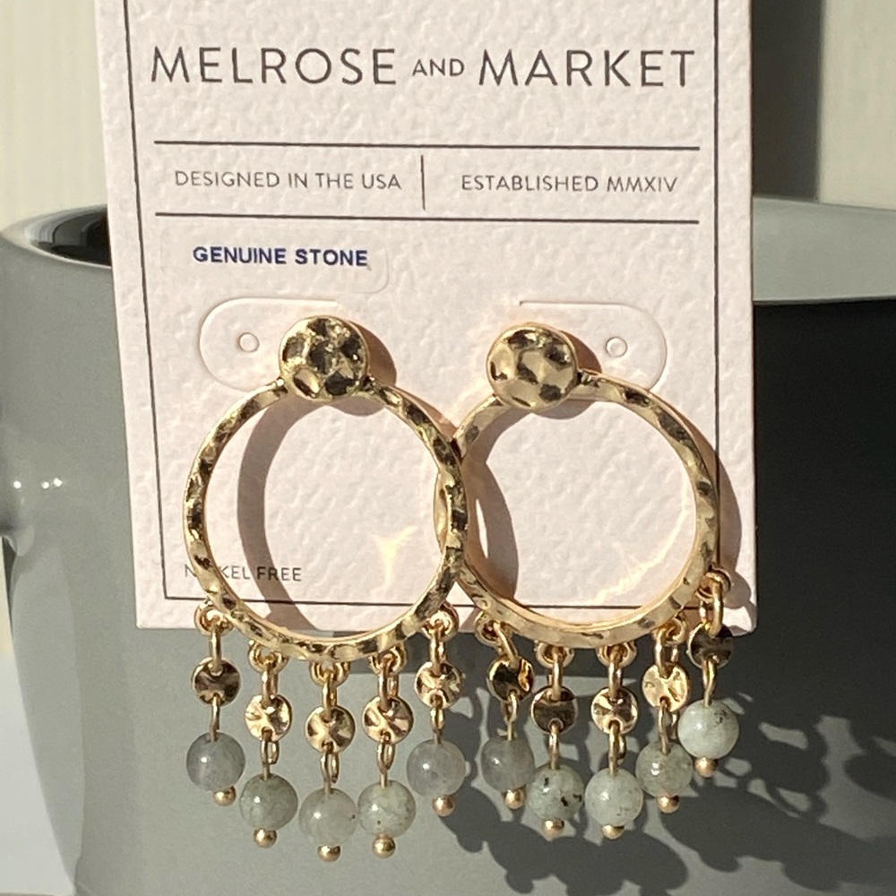 Semi Bead Dangle Earrings